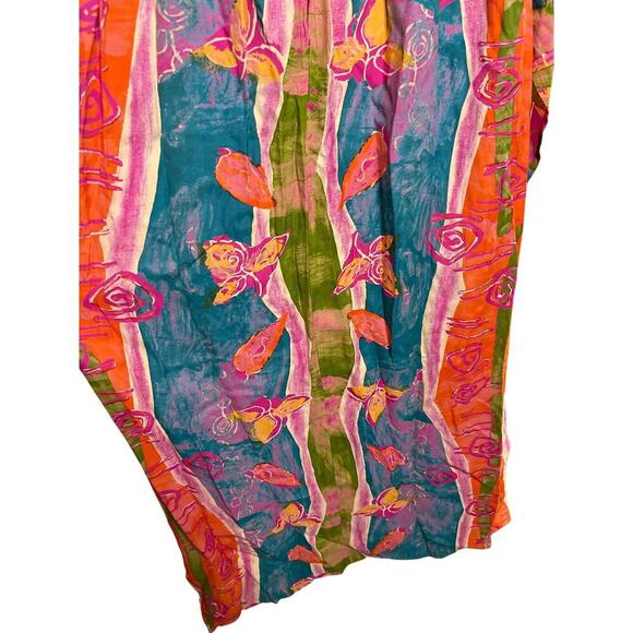 Vintage Rabbit Rabbit Rabbit Designs Abstract Print Midi Dress Boho 90s Size 10 - Picture 5 of 7